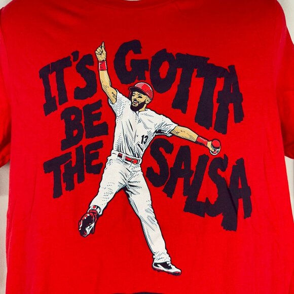 Fresh Brewed Tees Its Gotta Be The Salsa Red Graphic T Shirt Large 100% Cotton - Picture 2 of 5